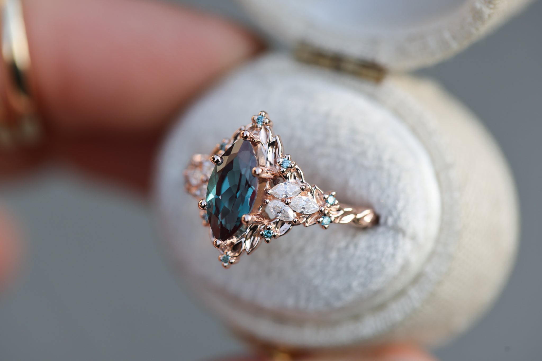 Briar Rose Starlight with Marquise Lab Alexandrite – Oore Jewelry