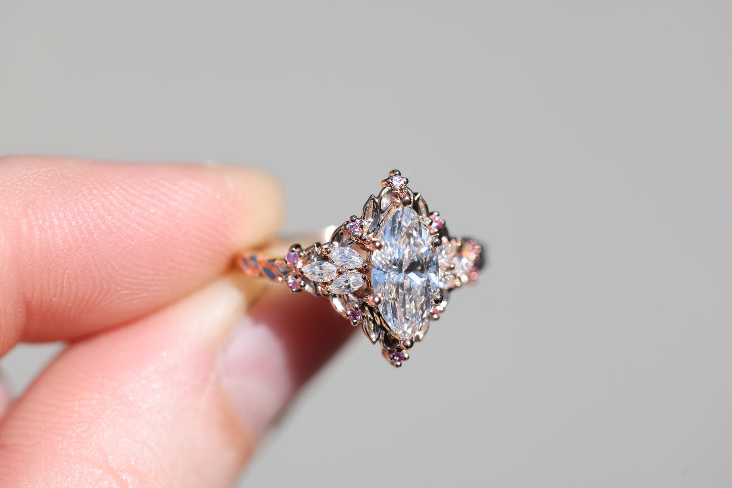 Briar Rose Starlight with 1ct Marquise Lab Diamond