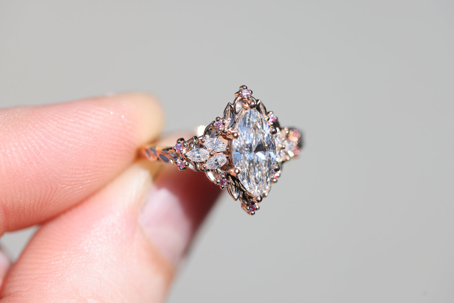 Briar Rose Starlight with 1ct Marquise Lab Diamond