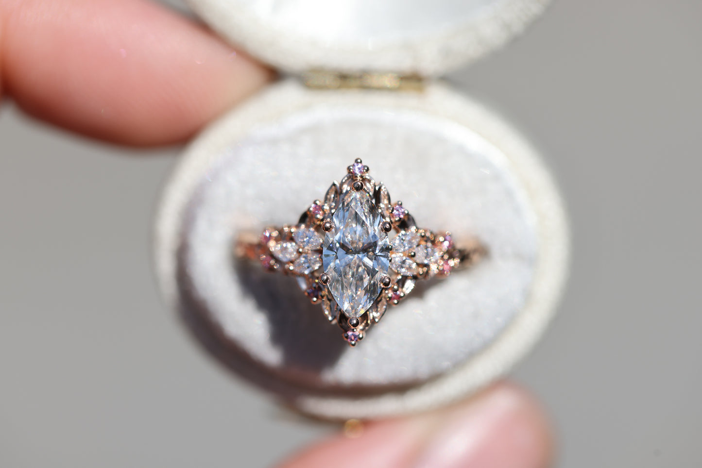 Briar Rose Starlight with 1ct Marquise Lab Diamond