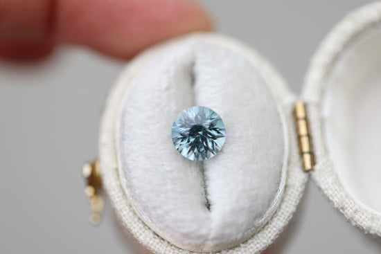 2.05ct round teal blue sapphire
