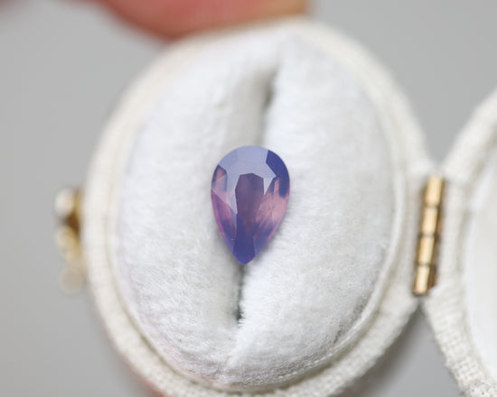 2.06ct pear opalescent purple pink sapphire