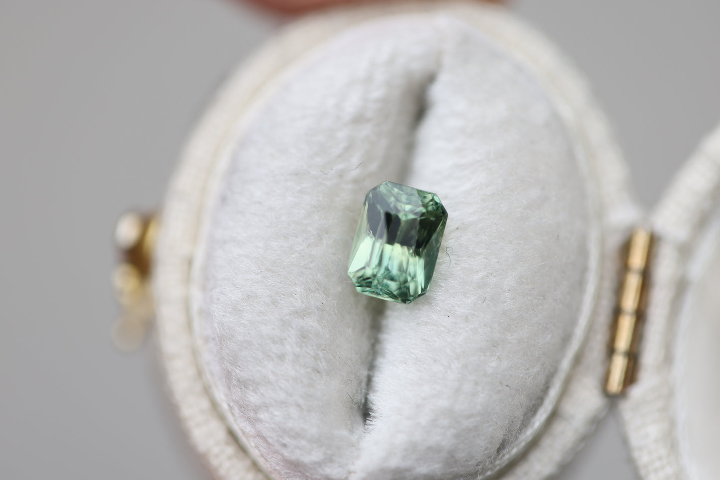 1.54ct emerald cut green sapphire