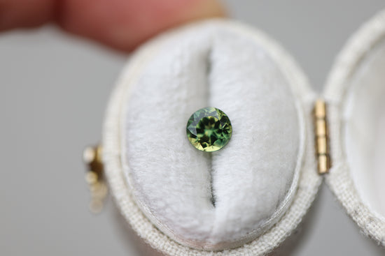 .93ct round green sapphire
