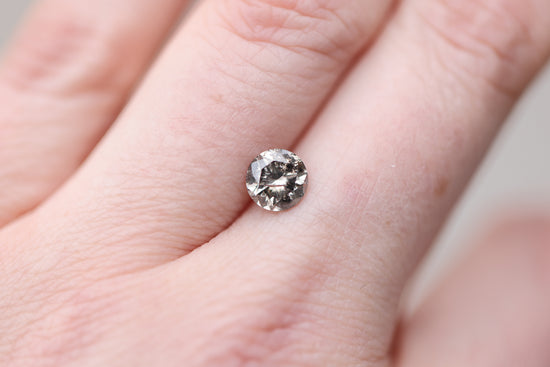 1.23ct round salt and pepper diamond