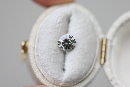 1.04ct round salt and pepper diamond