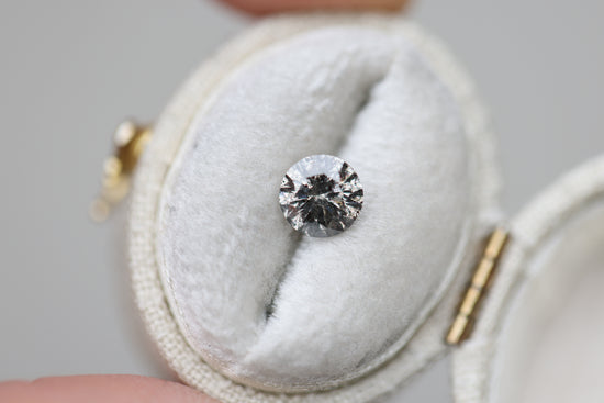 1.04ct round salt and pepper diamond