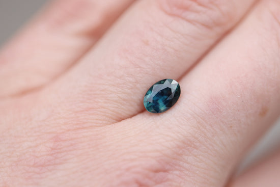 1.46ct oval blue teal sapphire