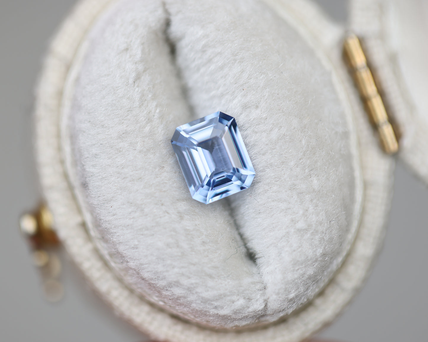 1.12ct emerald cut blue sapphire