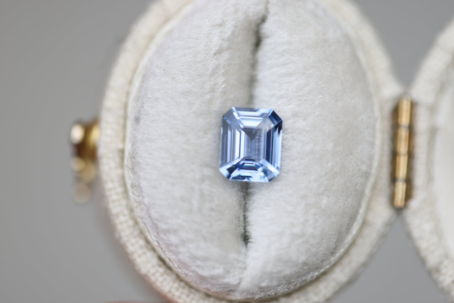 1.12ct emerald cut blue sapphire