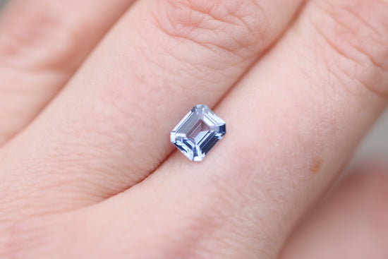 1.12ct emerald cut blue sapphire