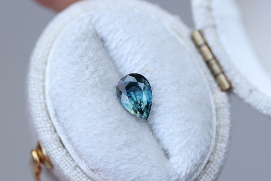 .83ct pear blue green teal sapphire