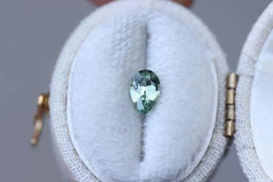 .7ct pear green sapphire