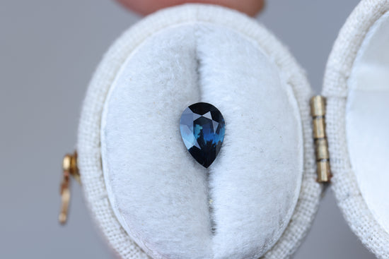 .8ct pear blue teal sapphire