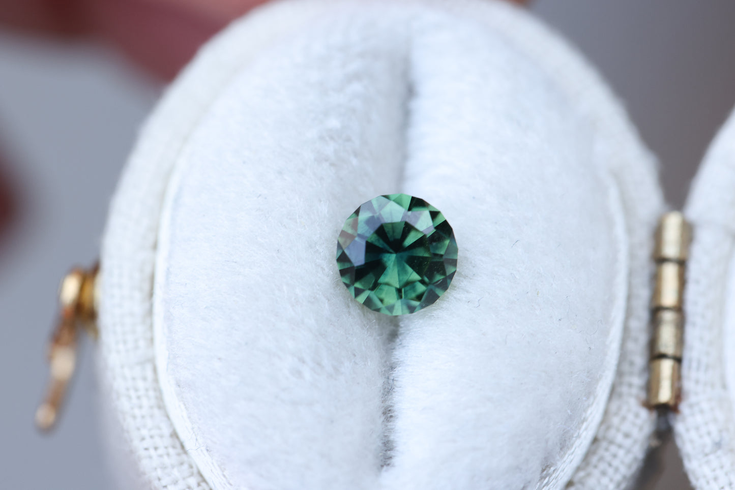 1.18ct round green sapphire - Regal Radiant cut by John Dyer