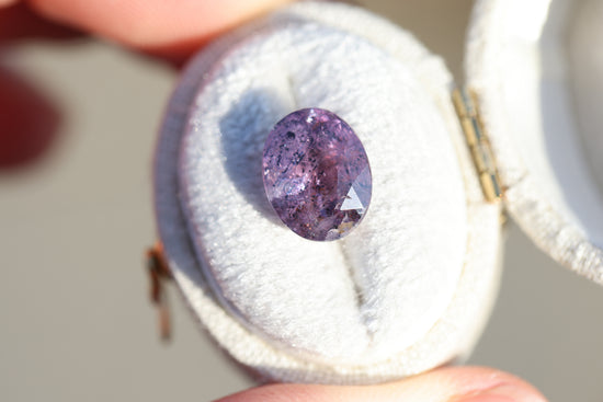 5.07ct oval galaxy purple sapphire