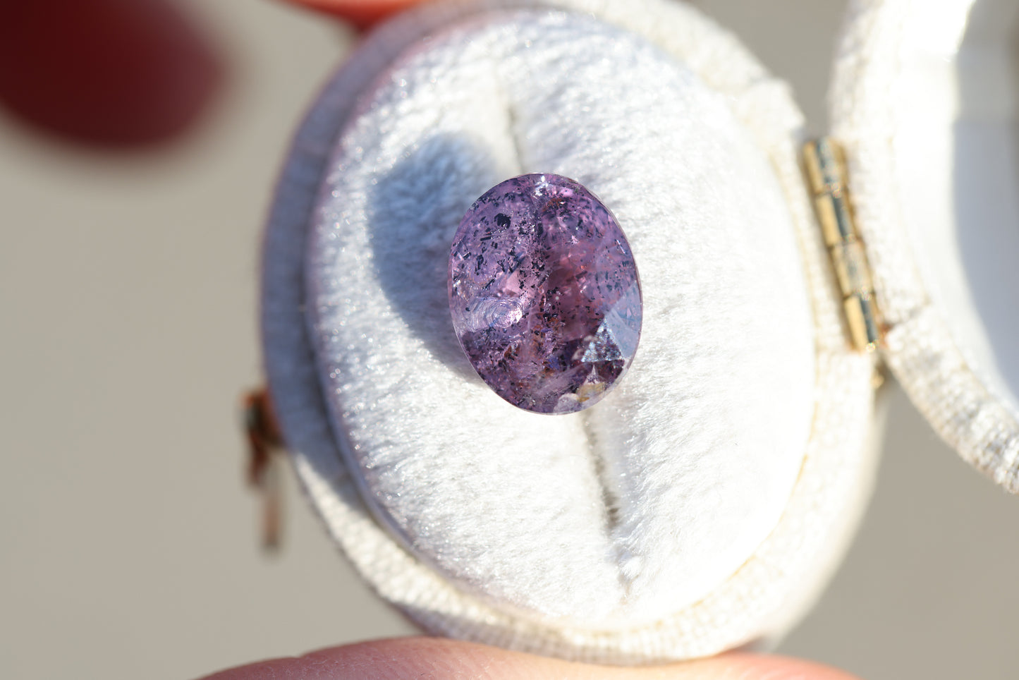 5.07ct oval galaxy purple sapphire