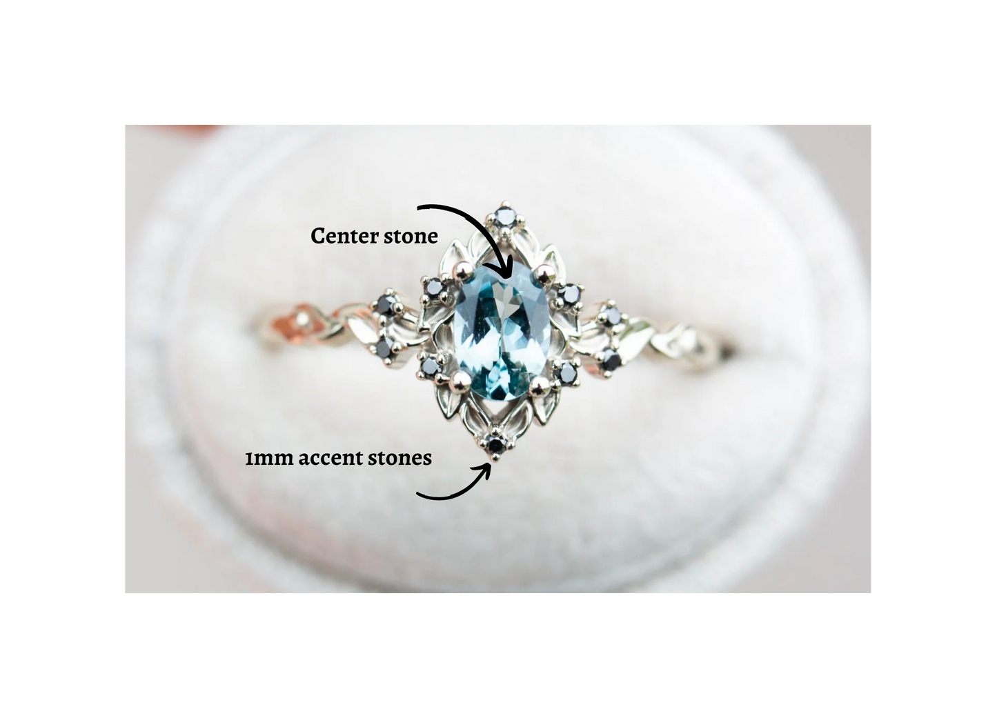 Customize your own Briar rose halo ring