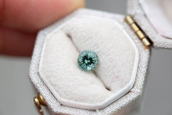 .88ct round teal blue sapphire