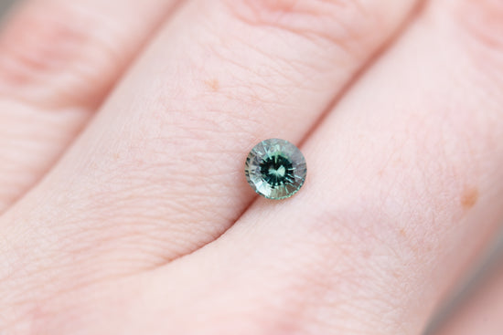 .88ct round teal blue sapphire