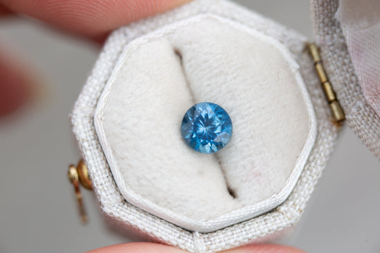 1.15ct round medium blue sapphire