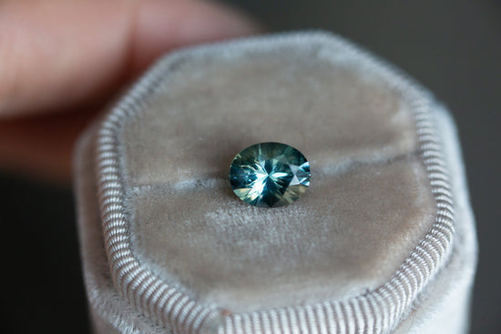 2.77ct oval light blue teal sapphire