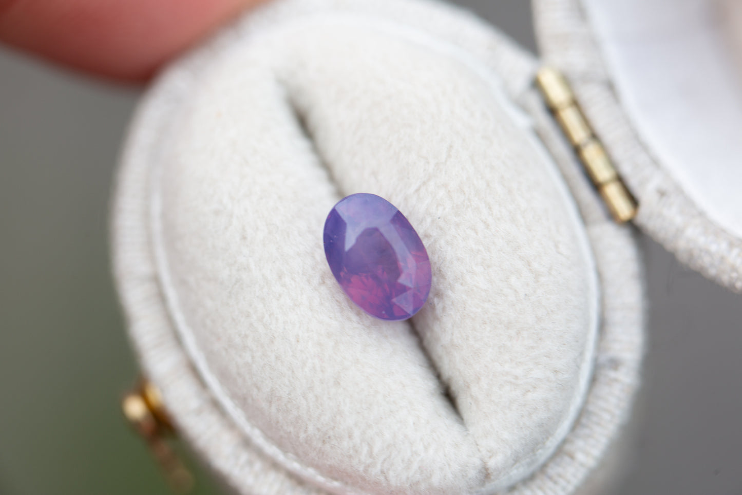 ON HOLD 1.52ct oval opalescent purple sapphire
