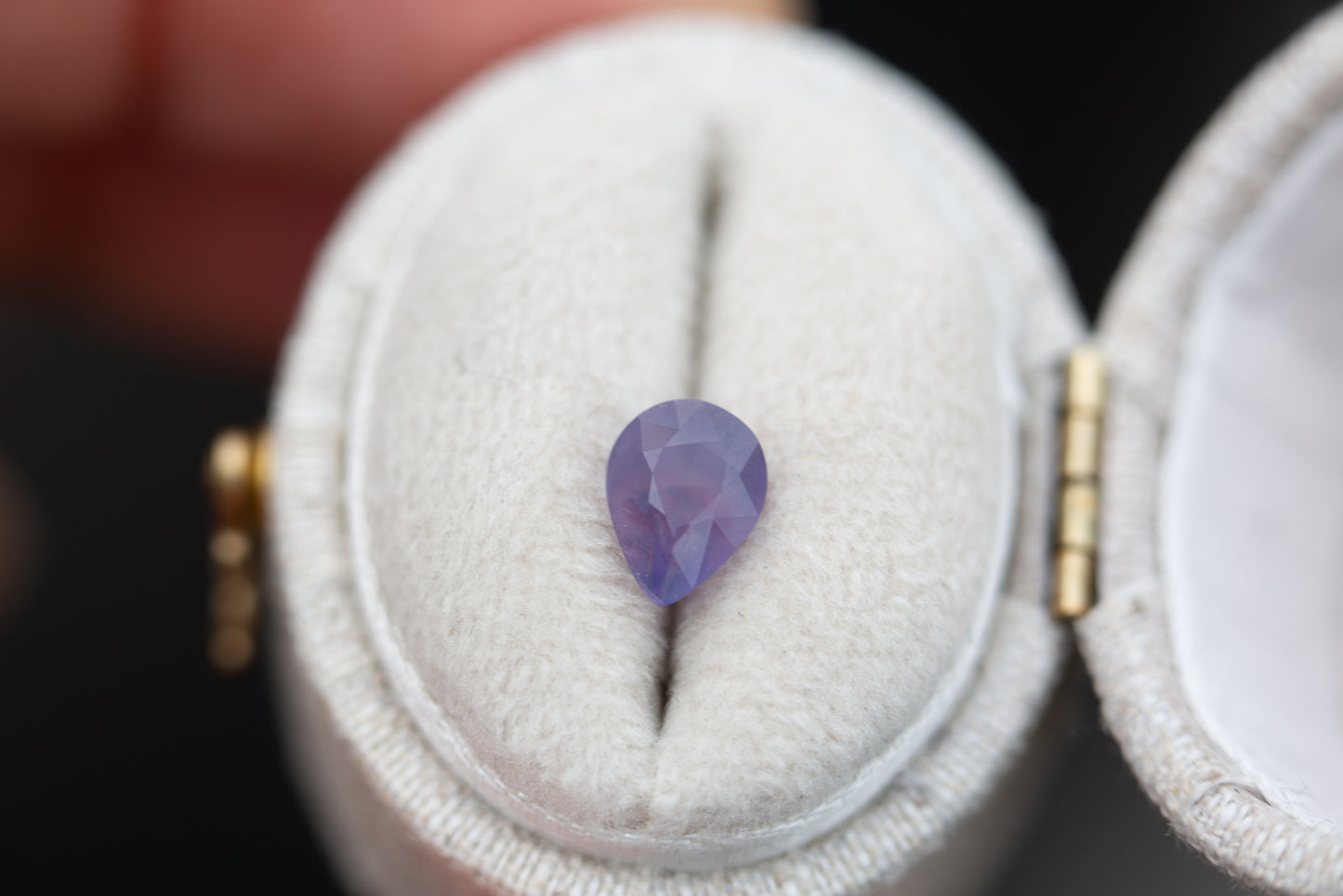 1.13ct pear opalescent purple sapphire