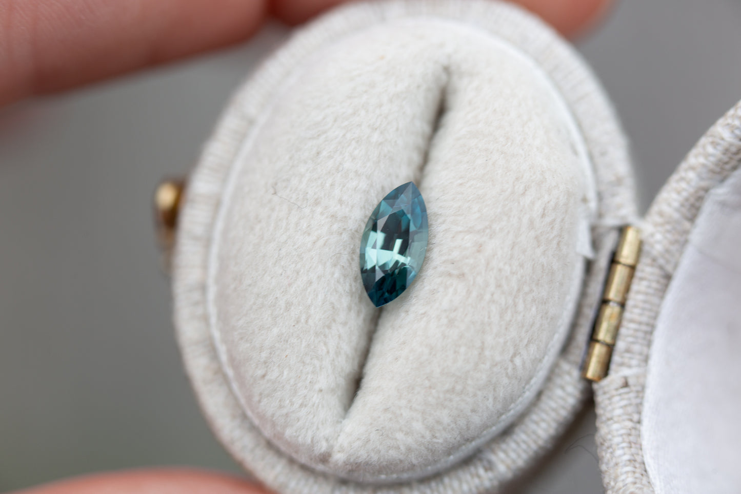.67ct marquise teal blue sapphire