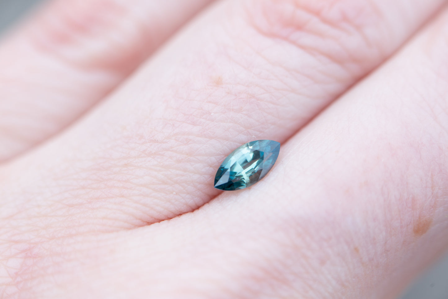 .67ct marquise teal blue sapphire