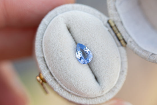 .77ct pear medium blue periwinkle sapphire
