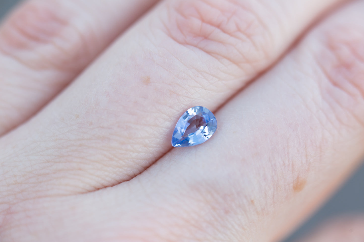 .77ct pear medium blue periwinkle sapphire