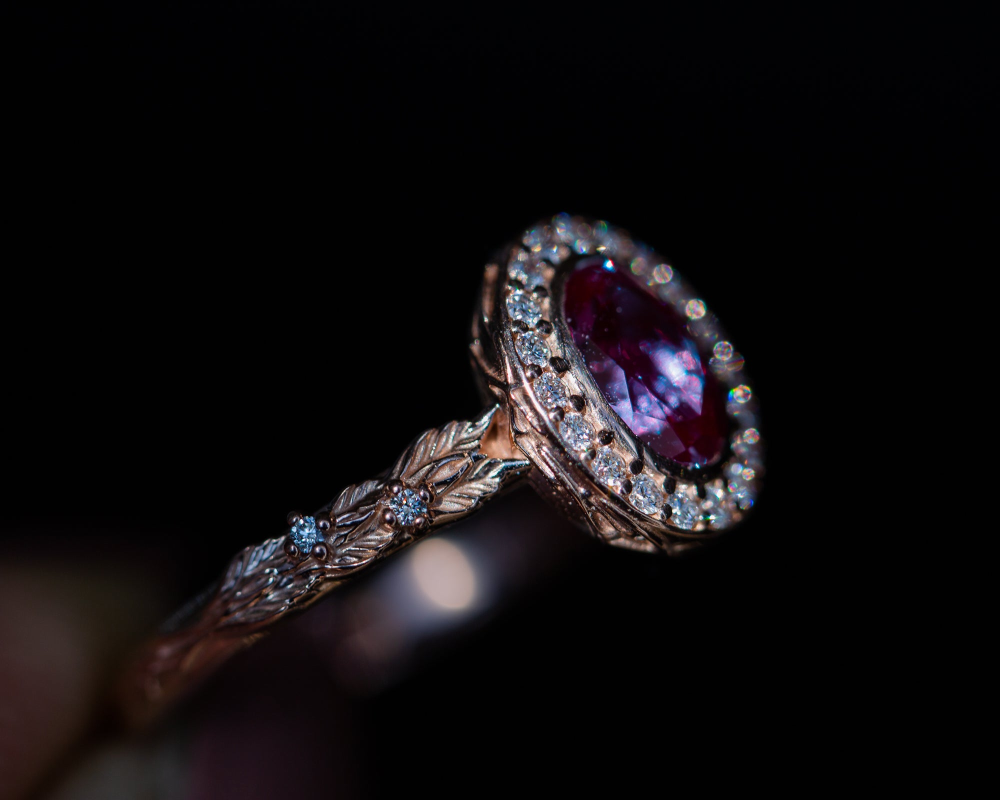 Crown of Thorns with oval lab alexandrite – Oore Jewelry