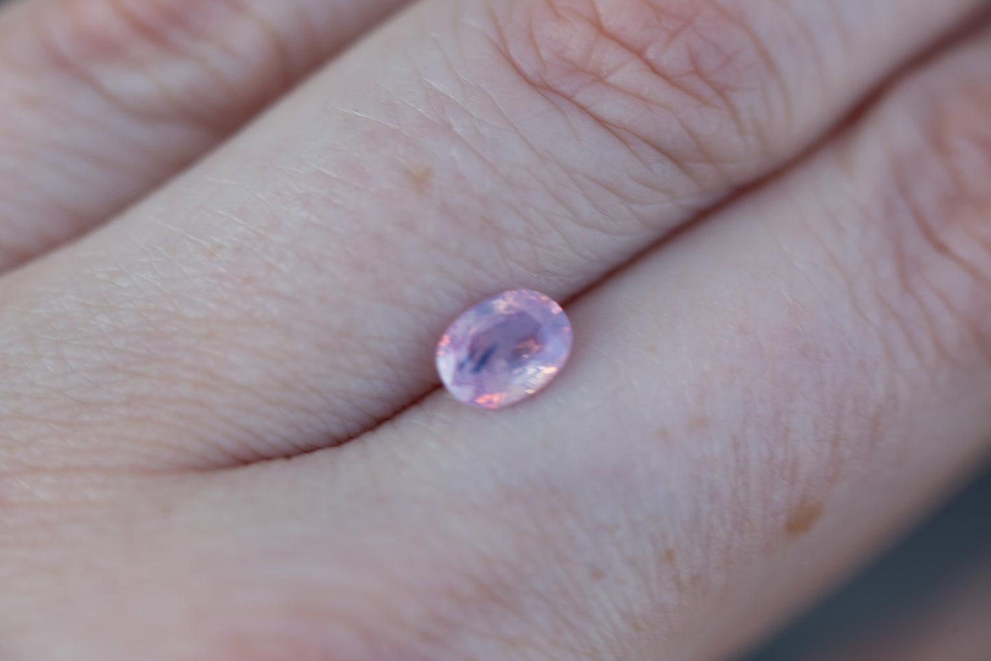 .96ct oval opalescent pink sapphire