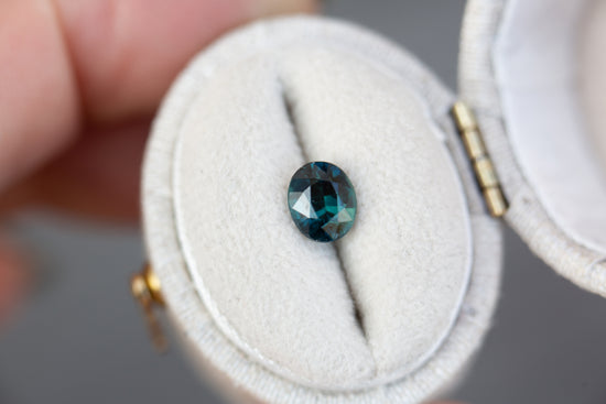 1.08ct oval deep teal color