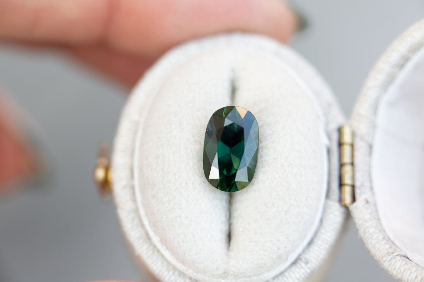 2.73ct oval deep green sapphire