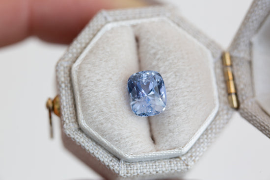 2.44ct light blue elongated cushion cut sapphire