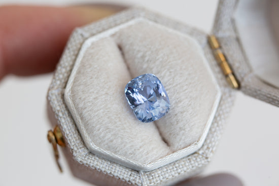 Load image into Gallery viewer, 2.44ct light blue elongated cushion cut sapphire
