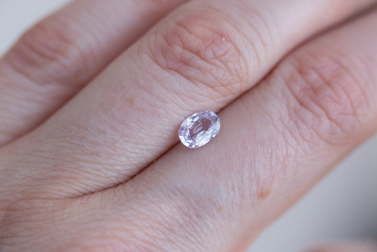 ON HOLD .87ct oval light lavender sapphire