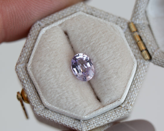 1.03ct oval light lavender sapphire