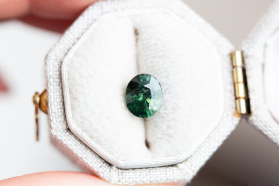 1.39ct oval deep green sapphire