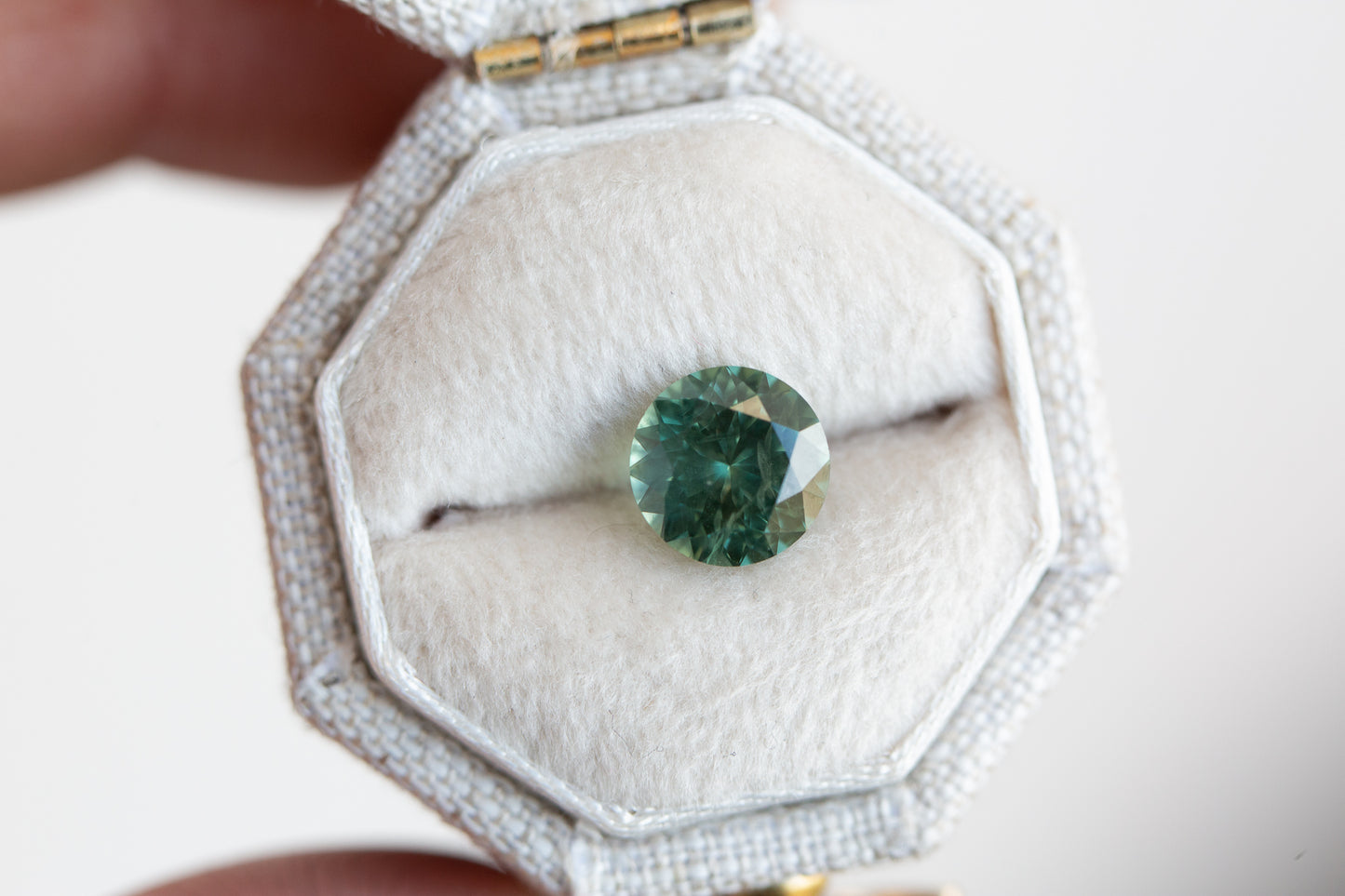 1.68ct round green Australian sapphire