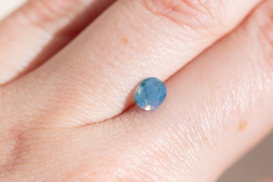 1ct oval opalescent blue sapphire