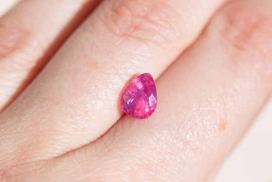2.09ct pear opalescent hot pink sapphire