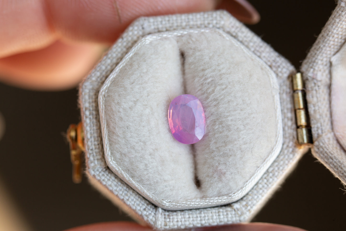 .9ct oval pink opalescent sapphire