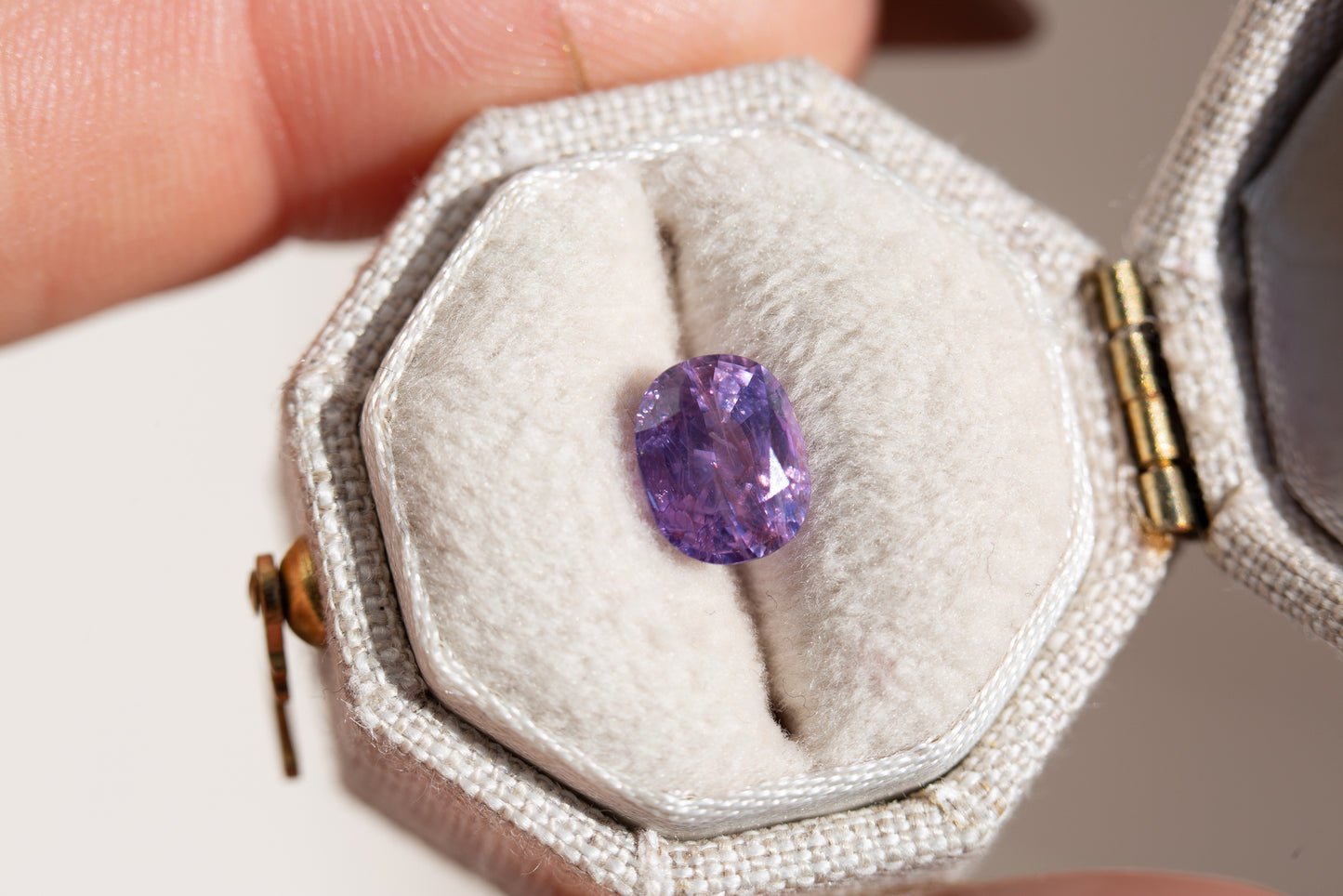 1.56ct oval purple opalescent sapphire