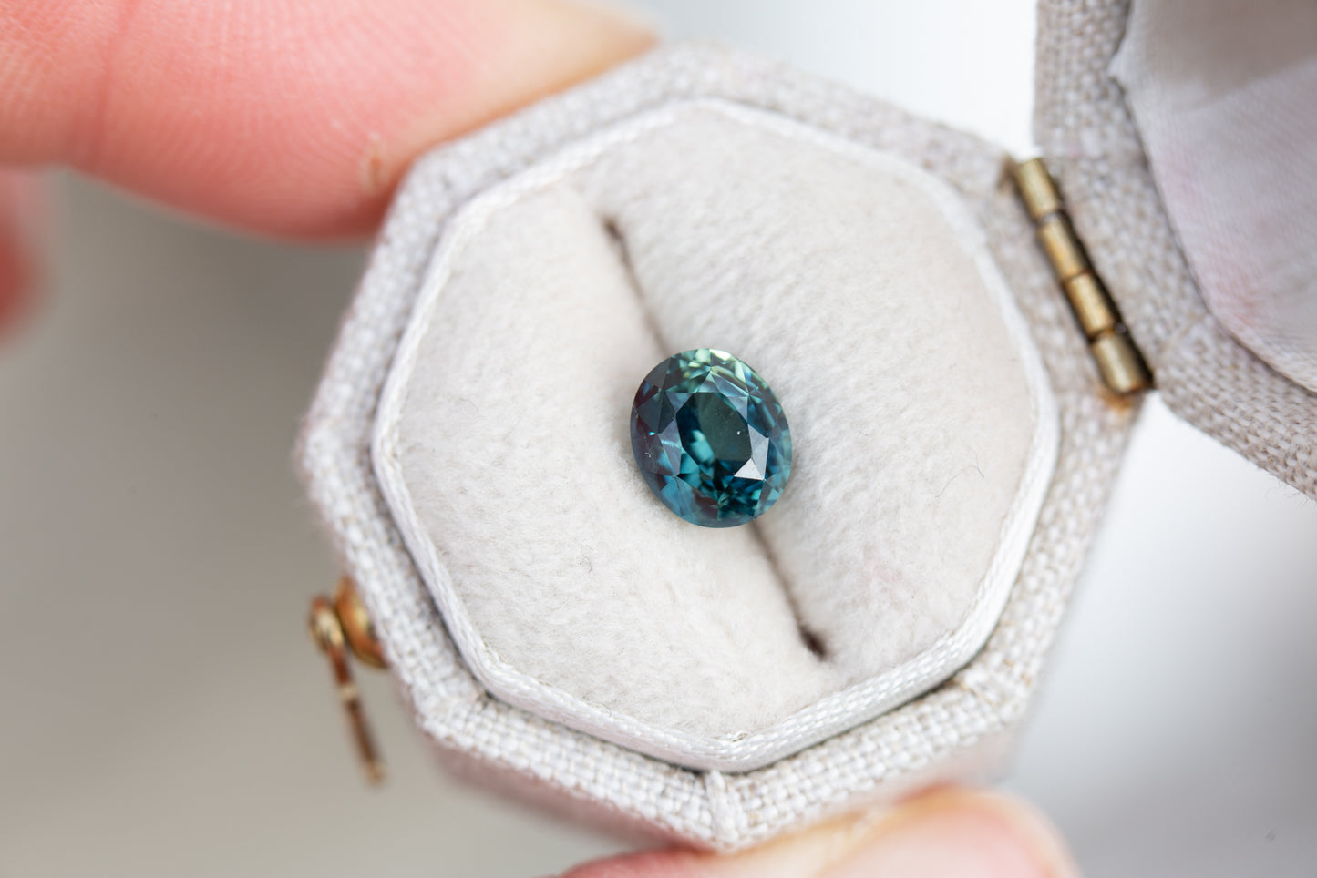 1.74ct oval blue teal sapphire
