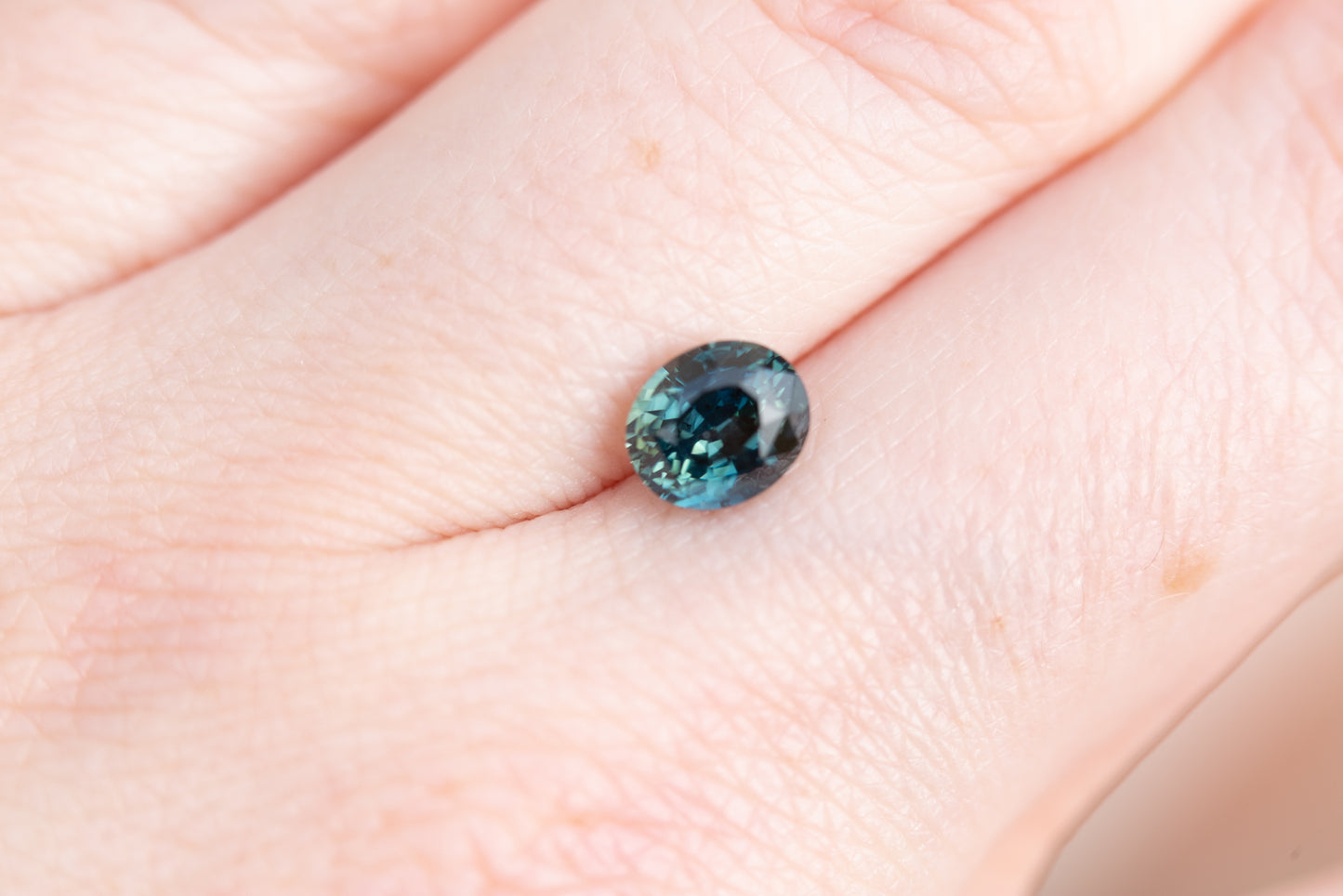 1.74ct oval blue teal sapphire