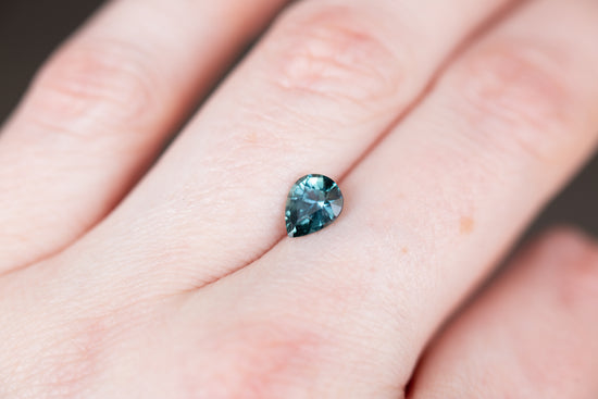 1.22ct pear blue teal sapphire