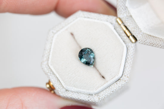 1.03ct pear teal blue sapphire